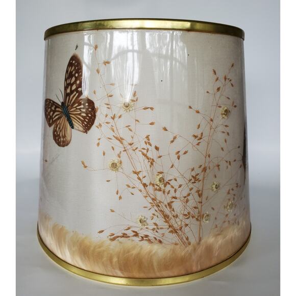 Vintage Van Briggle Blue Lamp with Wildflowers Butterflies Lampshade w/ Stamp - Picture 11 of 16